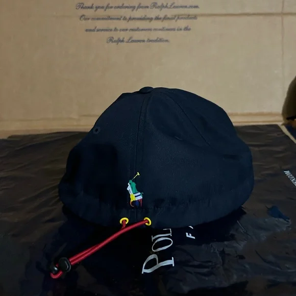 Polo Ralph Lauren Navy Multicolor Spellout Hat - Picture 2 of 4